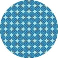 thumbnail image 1 of Ahgly Company Machine Washable Indoor Square Transitional Windows Blue Area Rugs, 3' Square, 1 of 7