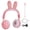 Pink, variant on M Buder Kids Bluetooth 5.0 Wireless Headphones, Cute Rabbit Ear Folding Over-Ear Headset with LED Lights, Built-in Mic, TF/Aux Support for PC Tablet Online Learning, Pink (8.66 inches / 22 cm)