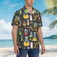 thumbnail image 6 of Chemistry Science Men's 3d Print Casual Button Down Shirts, Novelty Hawaiian Short Sleeves S, 6 of 8