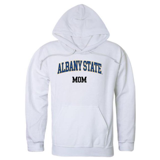 W Republic 565-260-WHT-01 Chandail à Capuchon pour Femmes Albany State Golden Rams Mom, Blanc - Petit