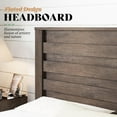 thumbnail image 6 of Papajet King Size Bed Frame with Headboard, Farmhouse Platform and Natural Wood Grain, Gray, 6 of 8