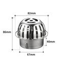 thumbnail image 2 of (Diameter : 75mm）304 Stainless Steel Gutter Leaf Guard - Gutter Guard - Leaf Catcher Filter for Roof Pipes, Leaves, Moss, 2 of 5