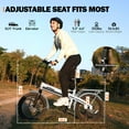 thumbnail image 3 of Electric Bike for Adults 750W, 20Mph Top Speed, 20" Fat Tire, 48V 10.4Ah Removable Battery Ebike with 35 Speed and Front Suspension (White) with Mirrow, 3 of 3