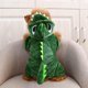 thumbnail image 4 of 1 disfraz de perro dinosaurio con capucha, talla M (longitud de espalda: 28-32 cm, circunferencia del pecho: 38-42 cm, circunferencia del cuello: 26-29 cm), disfraz de perro para Halloween, Navidad, 4 of 5