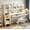 White, variant on BALANBO Kids Desk Writing Table Study Desk and Chair Set with Hutch and Storage Draws, Natural