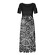 thumbnail image 4 of Vestido de cuello redondo con estampado de hombros descubiertos y manga corta informal de verano para mujer OAVQHLG3B Store  lin121212, 4 of 4