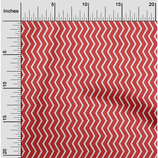oneOone Tissu Viscose Chiffon Chevron Géométrique Décor Tissu Imprimé BTY 42 Pouces de Large