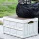 thumbnail image 5 of Toystoory Caja de almacenamiento plegable, organizador de camiones de plástico de 30L, portátil, grueso, para senderismo, pesca, contenedor de viaje con Mochilas de mochilero Blanco Toystoory OD022507-01B, 5 of 6