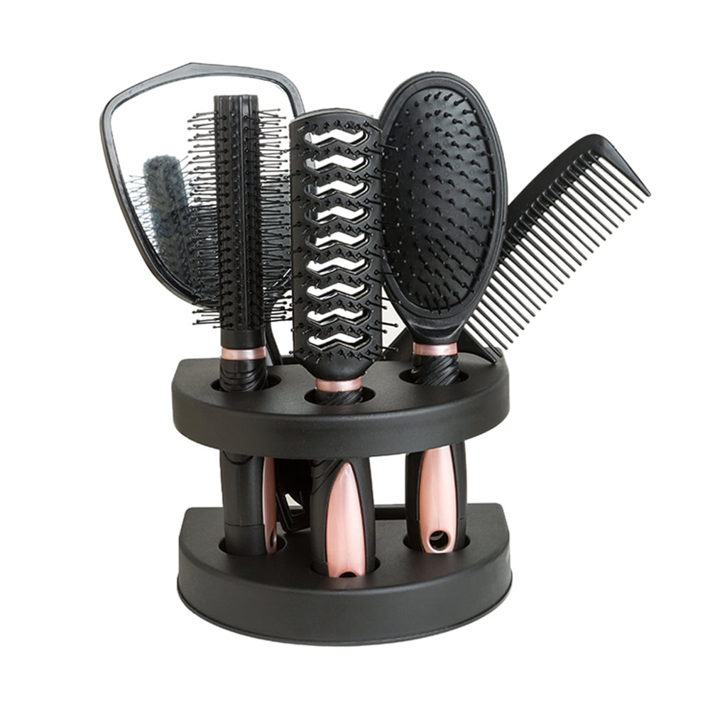 Set of 5 Hair Combs Mirror Set Professional Salon Hair Cutting Brushes ...