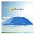 thumbnail image 6 of Folding Double Camping Chair with Umbrella, Portable Picnic Loveseat with Cooler & Table, 6 of 9