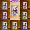 thumbnail image 3 of Hippie Boston Terrier Portrait Watercolor Tie-Dye Vintage Styles Acrylic Plaque with Wood Photo Frame Box Gentleman Dog Lover Gifts Light Box - 00014, 3 of 5