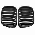 thumbnail image 4 of Rejilla de riñón de repuesto para parachoques delantero de doble listón para BMW E39 Serie 5 (525, 528, 1995-2004), color negro mate, 4 of 5