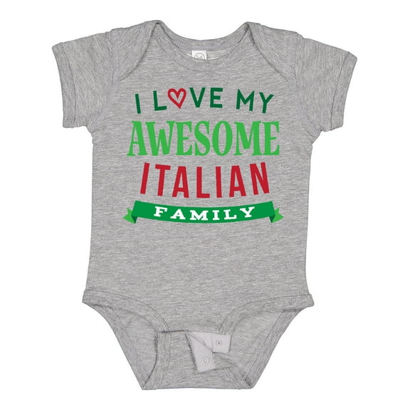 Inktastic Italy Love my Awesome Italian Family Boys or Girls Baby Bodysuit