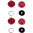 thumbnail image 1 of VEEKI 2PCS Rings Holder Keychain, Case, Red Traveling Jewelry Holder Rings Holder, Red Balls Shape Small Portable Multi Functional Jewelry Case Gym051001, 1 of 5