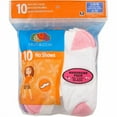 thumbnail image 2 of Girl's 10-Pairs White Assorted No Show Socks Sz: L Fits 4-10, 2 of 3
