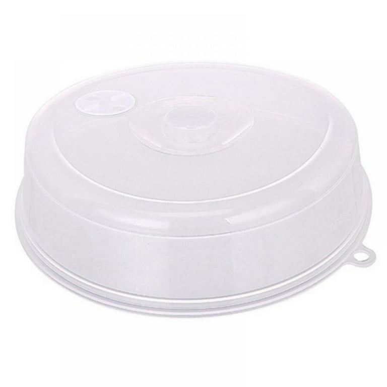 Plastic Microwave Plate Cover Clear Steam Vent Splatter Lid Food