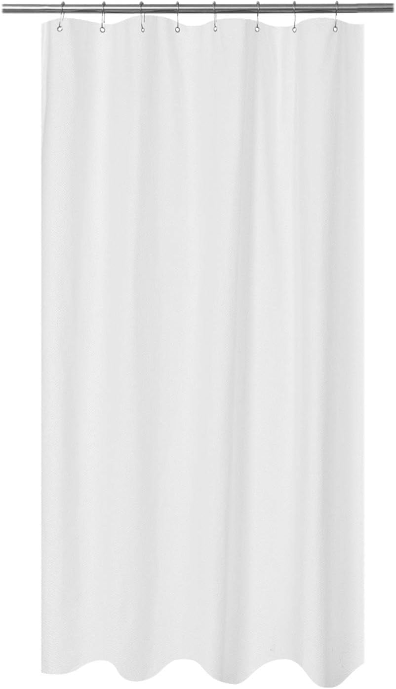 Deluxe Microfiber Fabric Stall Shower Curtain Liner Water Repellent