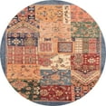 thumbnail image 1 of Ahgly Company Indoor Round Abstract Light Copper Gold Abstract Area Rugs, 3' Round, 1 of 6