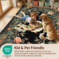 thumbnail image 4 of Design&I 4'x6' Washable Area Rug Bamboo Snake Sofa Boho Vintage Gothic Bird Center Scroll Border for Home Office, Under Desk, Snag-Free Skid-Resistant Medium, 4 of 7