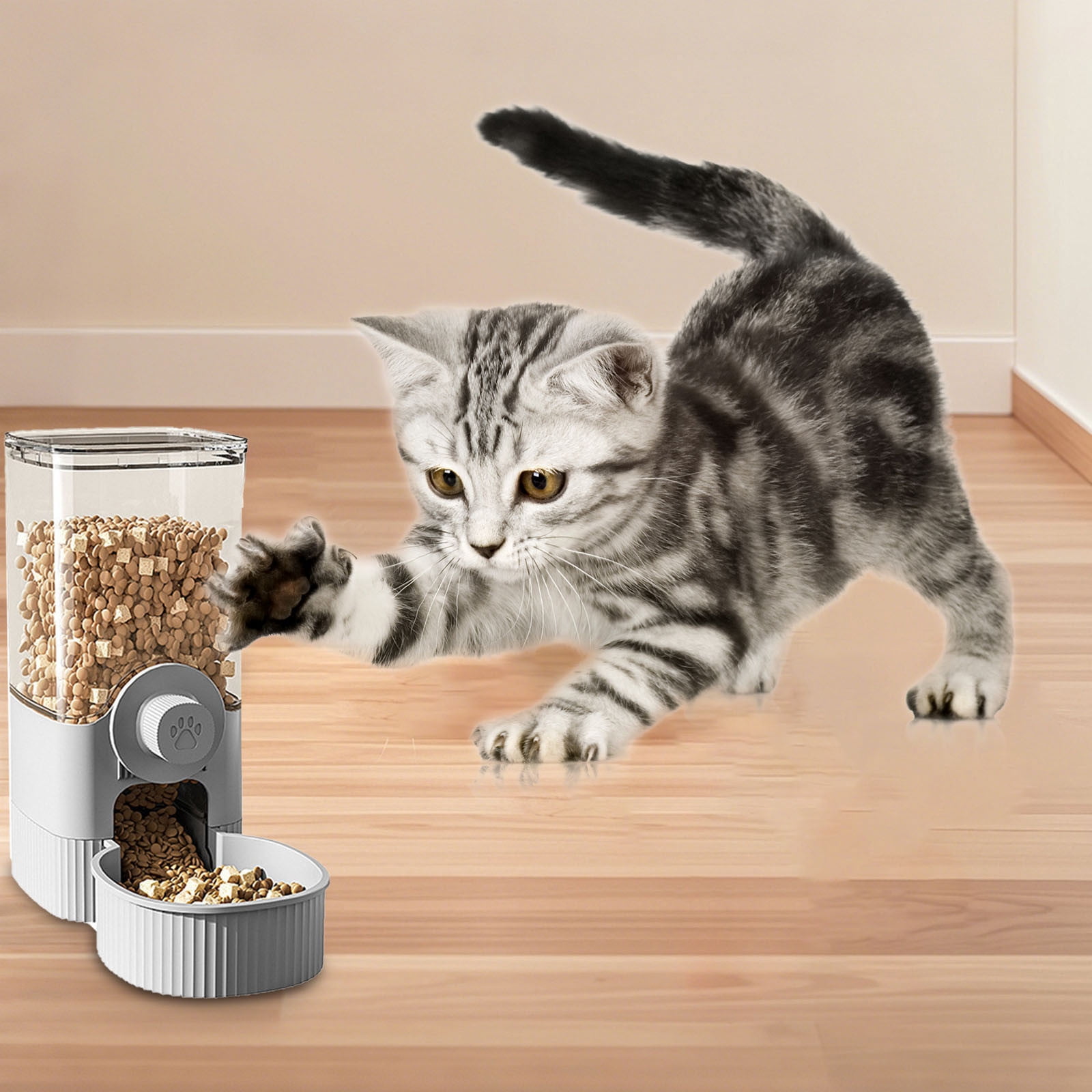 Hanging Automatic Pet Feeder and Waterer Combo Large Capacity Cage Mounted Dispenser for Cats Dogs Small Animals
