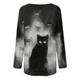 thumbnail image 4 of ClodeEU ClodeEU Women's Cute Cartoon Graphic Tees ,Cat Print T Shirt ,Crew Neck Long Sleeve Casual Tops Multicolor,Womens Plus S, 4 of 4