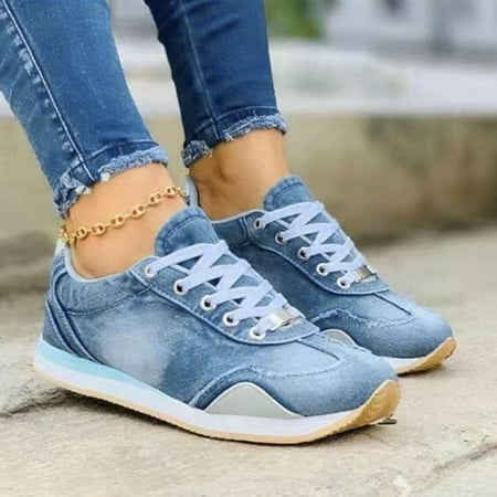 

FZM Women shoes Fashion Women s Casual Shoes Breathable Lace-up Outdoor Leisure Sneakers
