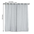 thumbnail image 3 of Efavormart Pack of 2 52"x108" Silver Faux Linen Curtains, Semi Sheer Curtain Panels with Chrome Grommet for Living Room Home Decor Window Privacy Linen Textured Drapes, 3 of 5