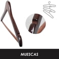 thumbnail image 2 of Pack 20 Ganchos de Madera con Barra Plana y Gancho Giratorio, 2 of 4