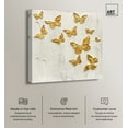 thumbnail image 2 of Mariposas A Volar Canvas Elegant White Gold Wall Art by Art Remedy, Gallery Wrapped, 20" x 20", 2 of 7