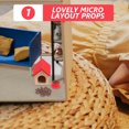 thumbnail image 4 of 1 juego de caseta para perros en miniatura con comedero y comida para perros, accesorios para casa de muñecas., 4 of 8
