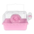 thumbnail image 1 of Cage pour Animaux Rose avec Roues de Course et Pichet d'Eau pour Petits Animaux en Fil de Fer Multifonctionnel, 1 of 9
