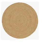 Jaipur Art And Craft Indian 100x100 3.33 x 3.33 Square feet)(39 x 39.00 Inch)Brown Round Jute AreaRug Carpet throw