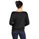 thumbnail image 3 of Top Dolman negro Simlu, camisa negra con alas de murciélago, cuello redondo, hombros descubiertos, camiseta negra con hombros descubiertos (talla mediana, negra), 3 of 6