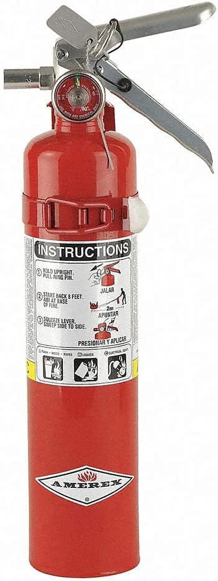Amerex B417T, 2.5lb ABC Dry Chemical Class A B C Fire Extinguisher with Vehicle Bracket (4 Pack)
