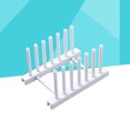 thumbnail image 4 of Plastic Dish Holder Drainer Drying Rack Plates Holder Pot Cover Holder Cover Lid Organizer (White), 4 of 8