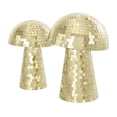 thumbnail image 6 of 10", 8"H Gold Glass Handmade Mosaic Mirrored Mushroom Sculpture, by DecMode (2 Count), 6 of 10