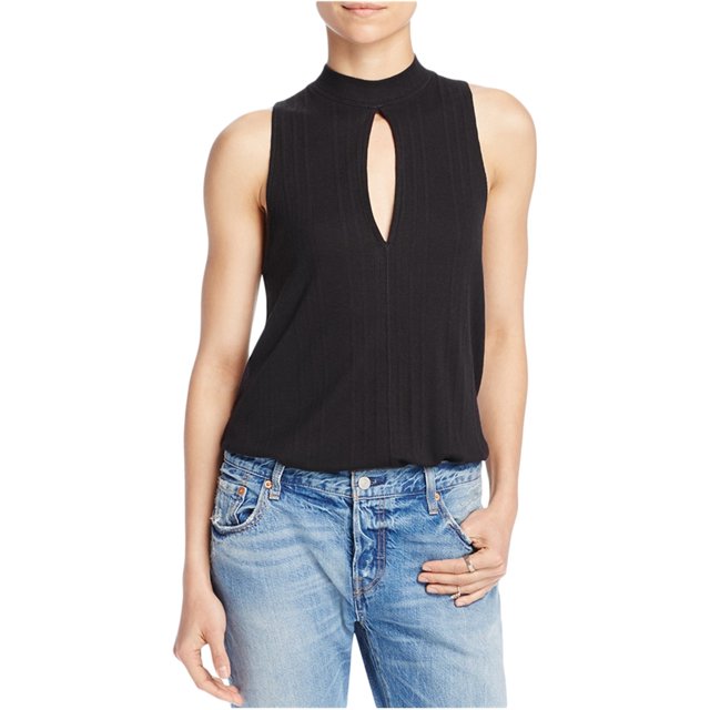 Camiseta sin mangas Free People Faye para Mujer Negra Grande