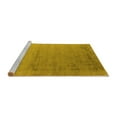 thumbnail image 2 of Ahgly Company Machine Washable Indoor Square Oriental Yellow Industrial Area Rugs, 4' Square, 2 of 4
