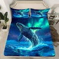 thumbnail image 2 of Erosebridal Sealife Whale Sheet Set Twin,Ocean Wildlife Bedding Sets Twin Size,Lightweight Bed Sheets Twin,Sea Theme Decoration,3pcs, 2 of 7