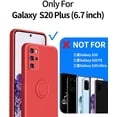 thumbnail image 5 of for Samsung Galaxy S20 Plus 5G Phone Case, Ring Stand [360° Rotatable Ring Holder Magnetic Kickstand], with Full Camera Cover Protection, Silicone Slim Protective Phone Case (Red), 5 of 6