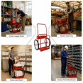 Dual Oxygen Acetylene Tank Cart Dolly, 20-inch pneumatic wheels, 220 lb ...