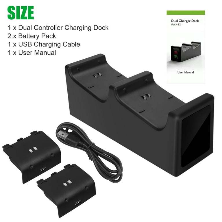 PowerA Dual Controller Charging Dock Station w/ 2X Battery Pack for Xbox X