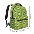 thumbnail image 2 of Disketp Cute Green Frog Mochila Estampada para Hombre y Mujer – Mochila Ligera Clásica con Múltiples Bolsillos para Universidad, Trabajo y Viajes-One Size, 2 of 5