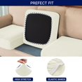 thumbnail image 4 of 2024 Housse de Coussin de Siège Extensible à Texture en Grille (3 Pcs Kaki), 4 of 5