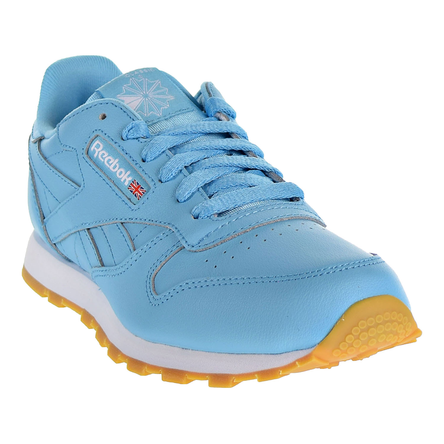 Reebok Classic Leather Gum Boys Shoes Crisp Blue/White/Gum cn4095 - image 2 of 6