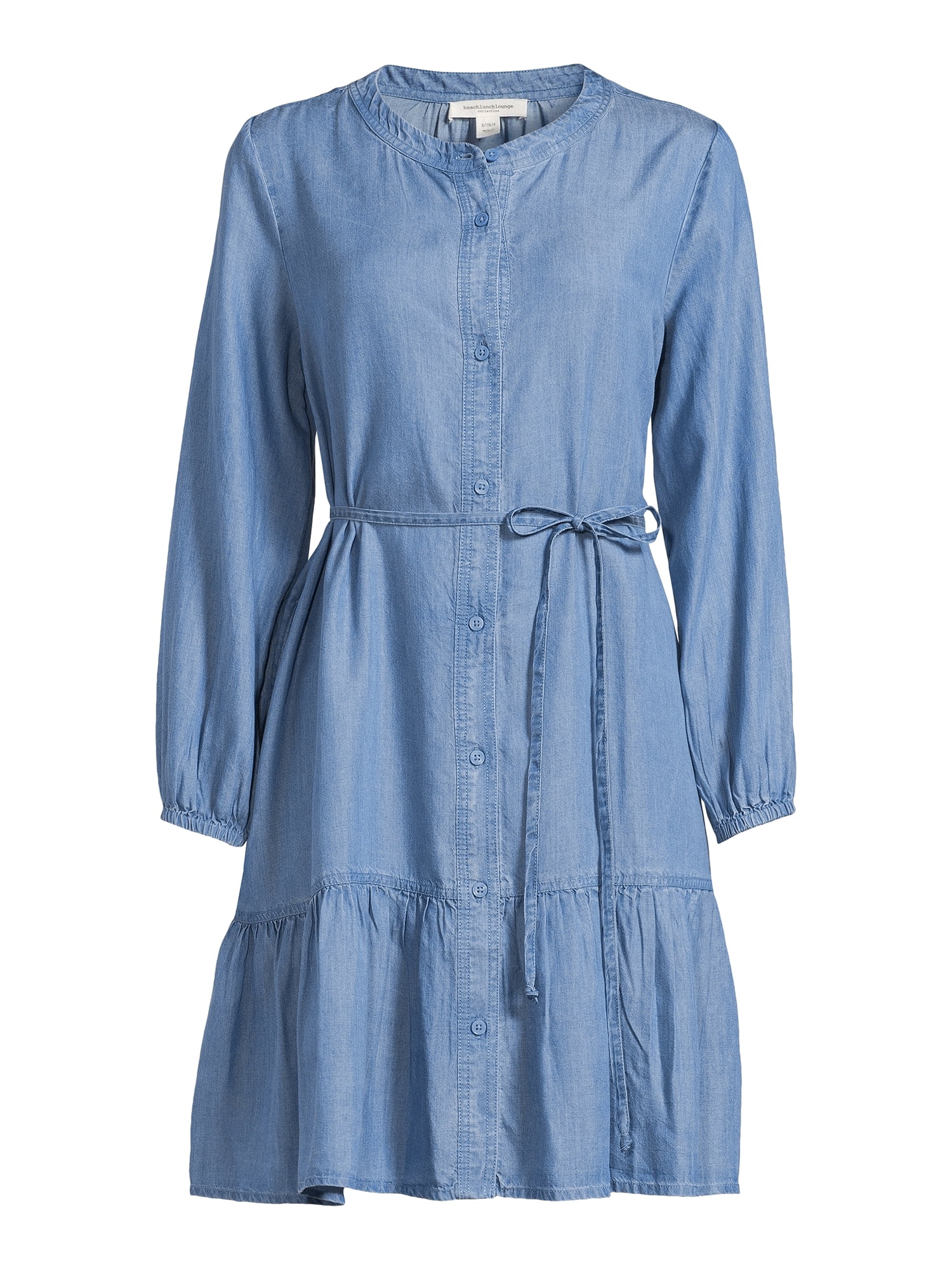 beachlunchlounge women's long sleeve tiered dress