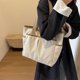 thumbnail image 5 of Bolso de mano de pana para mujer bolso de hombro grande de gran capacidad bolso informal para otoño e invierno, 5 of 8
