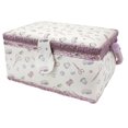 thumbnail image 4 of Yuarrent Caja de almacenamiento de herramientas de costura de impresión de cesta de costura con alfiletero incorporado y bolsillo interior Artesanía Yuarrent HA3124-00B, 4 of 6