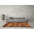 thumbnail image 3 of Ahgly Company Indoor Square Abstract Orange Modern Area Rugs, 5' Square, 3 of 4