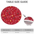 thumbnail image 6 of Red Christmas Candy Cane Pattern Round Fitted Tablecloth with Elastic Edge,Dining Table Cover Waterproof,Outdoor Round Tablecloth for Camping,Dining,Indoor and Outdoor, 6 of 7